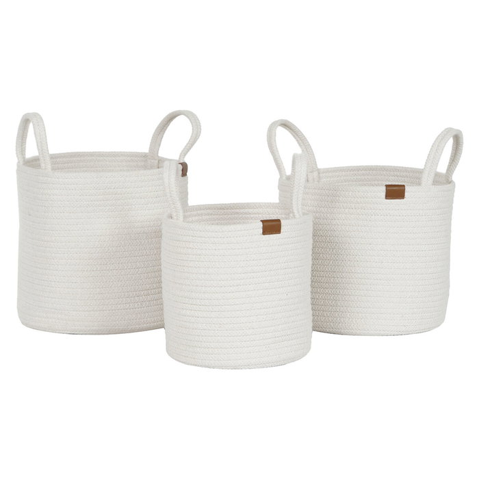 Home ESPRIT Set de paniers Moderne Blanc 3 pièces Home ESPRIT Set de paniers Moderne Blanc 3 pièces