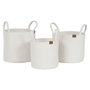 Home ESPRIT Set de paniers Moderne Blanc 3 pièces