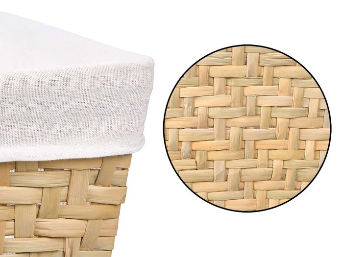 KIPIT Cesta Rectangulaire 38x28cm Madera-Blanco
