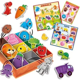 Lisciani Box Colours - Jeu d'apprentissage et de classification des couleurs basé sur la méthode Montessori, pièces en carton résistant 5mm, pour enfants dès 1 an