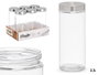 Vivalto Bocal en Verre avec Couvercle en Acier 2,3L 11x27x11 cm Transparent (Set de 12)