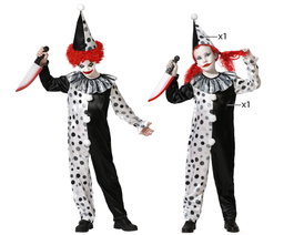 BigBuy Carnival Déguisement Clown Gris Unisexe Enfant avec Bonnet