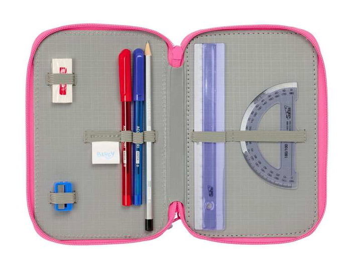 Safta Plumier Triple 37 Pièces pour Crayons - Dimensions : 12,5 x 19,5 x 5,5 cm
