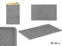 Mascow Tapis Antidérapant pour Gamelle de Mascotte 30x52x0.5 cm Gris TPR (Set de 12)