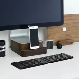 MOBILITY Clavier Bluetooth Pliable 5.0/2.4 GHz Noir AZERTY - Format Français - Clavier Ciseaux sans Fil pour Ordinateurs