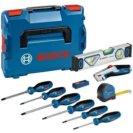 Bosch Professional - Set de 19 pièces de tournevis en acier chrome-vanadium avec poignées Softgrip et coffret de rangement L-BOXX