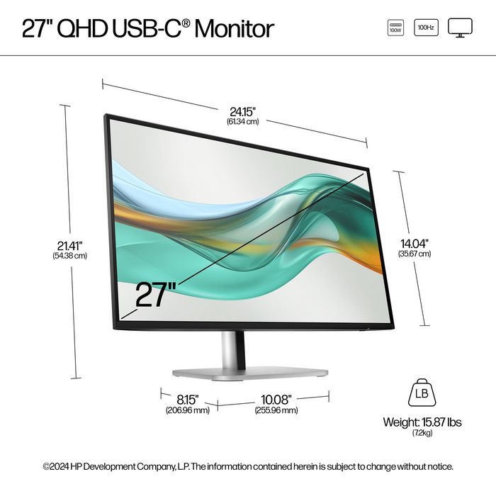 HP HP 527pu Écran QHD USB-C 27 pouces Series 5 Pro