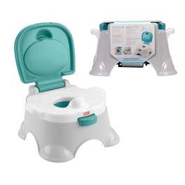 Fisher-Price Pot 3 en 1 d'apprentissage de la propreté - Pot, réducteur de toilette et marchepied - GYP61