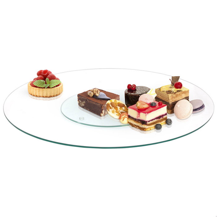 Home Deco Factory Plateau tournant en cristal 45 cm transparent Home Deco Factory Plateau tournant en cristal 45 cm transparent
