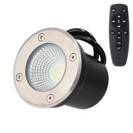 Spot LED pour Jardin à Encastrer 5W IP65 CCT (Tonalité de Lumière Réglable) avec Télécommande - Blanc