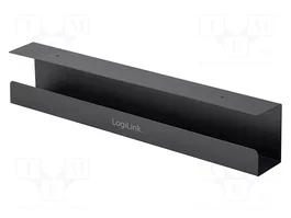 LOGILINK Organisateur de câbles noir en acier