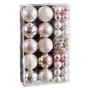 BigBuy Home Boules de Noël Rose Plastique (50 Unités)