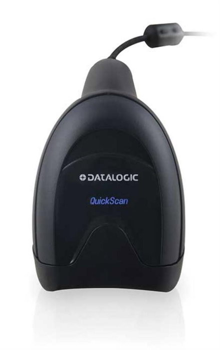 Datalogic Kit Scanner 2D QD2500 avec câble USB - Scanner de codes-barres filaire pour caisse POS, lecture rapide de codes abîmés et mobiles, technologie Green Spot, 90A052258