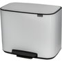 Brabantia Bo Poubelle à pédale blanc, 11 + 23 L