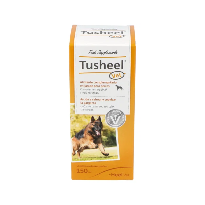 Heel Vet Tusheel Jbe Vet 150 ml - Complément vétérinaire liquide pour la toux et la gorge des chiens - Goût poulet Heel Vet Tusheel Jbe Vet 150 ml - Complément vétérinaire liquide pour la toux et la gorge des chiens - Goût poulet