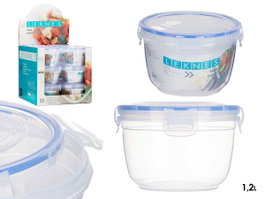 LEKNES Boîte à lunch cylindrique hermétique 1,2L