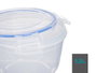Leknes Boîte hermétique cylindrique 1,2L 15x10x15 cm Plastique transparent (Set de 12)