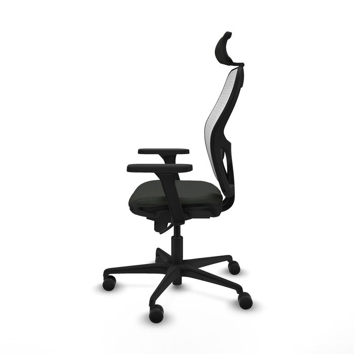 Piqueras y Crespo Chaise de Bureau avec Appui-tête Jorquera 3D036N2 Noir