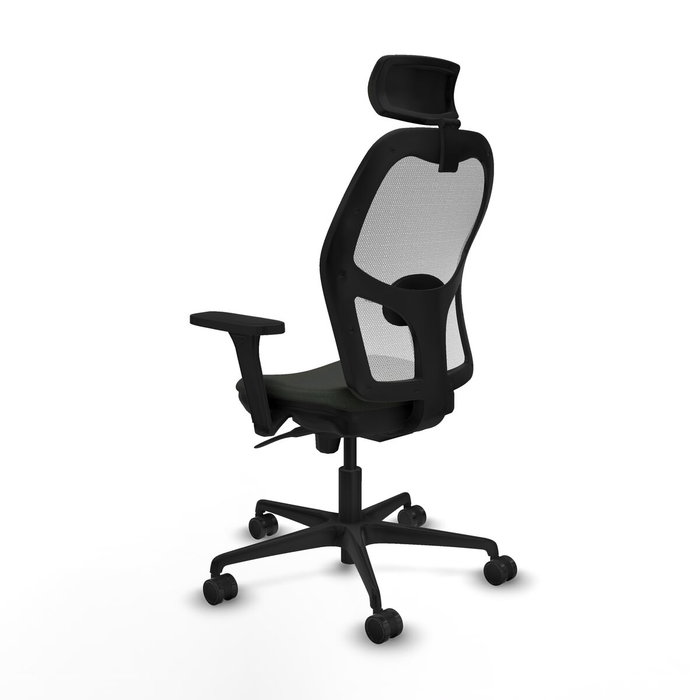 Piqueras y Crespo Chaise de Bureau avec Appui-tête Jorquera 3D036N2 Noir
