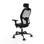 Piqueras y Crespo Chaise de Bureau avec Appui-tête Jorquera 3D036N2 Noir