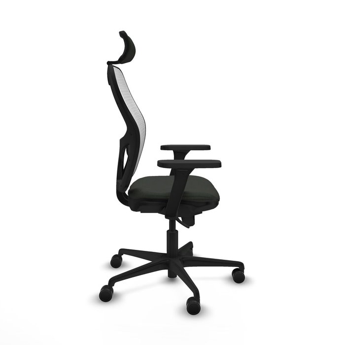 Piqueras y Crespo Chaise de Bureau avec Appui-tête Jorquera 3D036N2 Noir