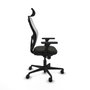 Piqueras y Crespo Chaise de Bureau avec Appui-tête Jorquera 3D036N2 Noir