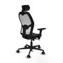 Piqueras y Crespo Chaise de Bureau avec Appui-tête Jorquera 3D036N2 Noir