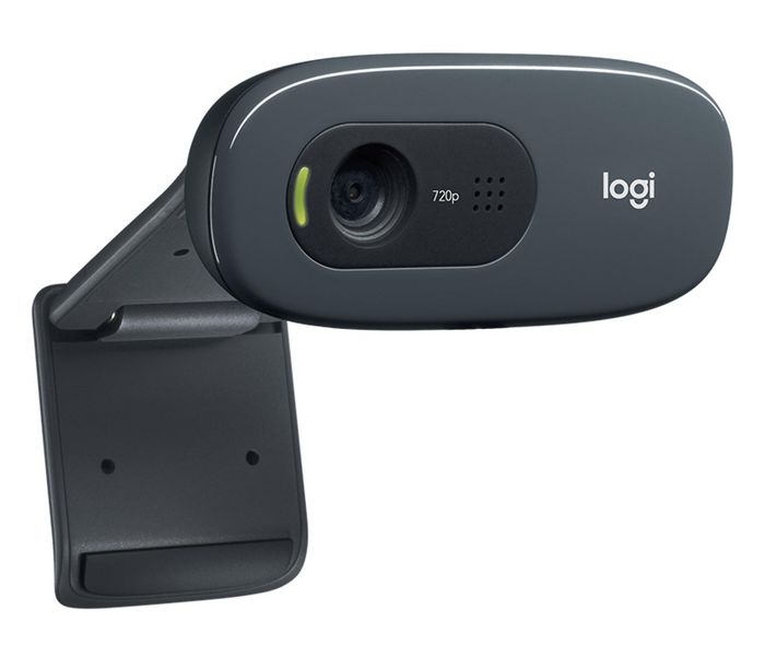 Logitech C270 Webcam HD avec micro à réduction de bruit - Appels vidéo en 720p, fixation universelle, ajustement automatique de la luminosité