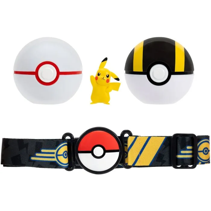 Pokemon Ceinture Poké Ball Clip'N Go Pikachu avec 2 Poké Balls et figurine Pokemon Ceinture Poké Ball Clip'N Go Pikachu avec 2 Poké Balls et figurine