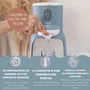 Beaba BIB'EXPRESSO - Préparateur de biberons rapide, chauffe eau en 30s, températures 22°C et 37°C, fonction bain-marie, compact et amovible - Bleu baltique