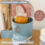 Beaba BIB'EXPRESSO - Préparateur de biberons rapide, chauffe eau en 30s, températures 22°C et 37°C, fonction bain-marie, compact et amovible - Bleu baltique
