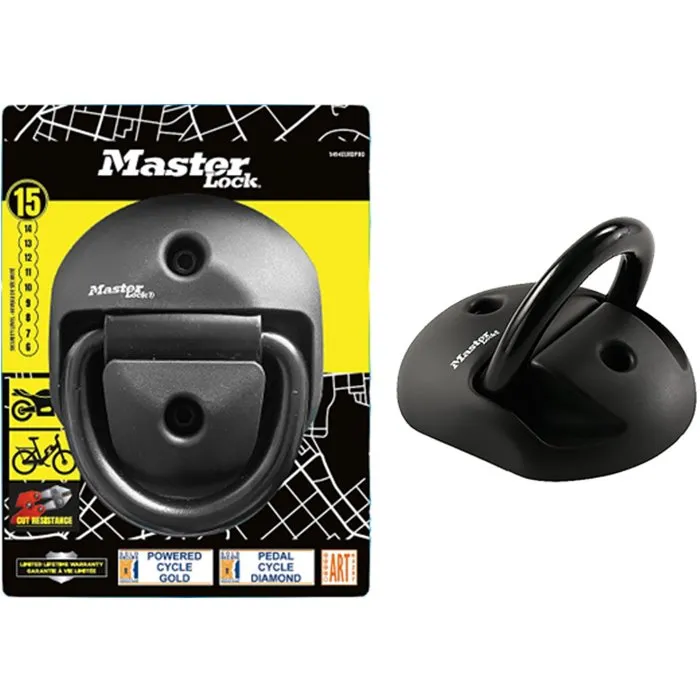Master Lock Pièce d'ancrage en acier certifié - Noir Master Lock Pièce d'ancrage en acier certifié - Noir