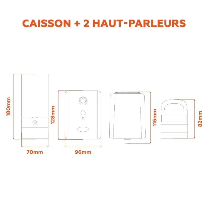 Mobility ML314006 - Enceinte 2.1 Bluetooth, Noir - 2 Haut-Parleurs + Caisson de Basses - 5W - Son Immersif pour Musique, Films et Jeux