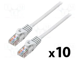 LANBERG Cordon de raccordement Cat 5e U/UTP RJ45 2m gris