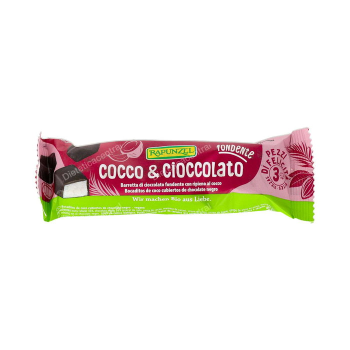 RAPUNZEL Barre de coco au chocolat noir BIO 50g RAPUNZEL Barre de coco au chocolat noir BIO 50g