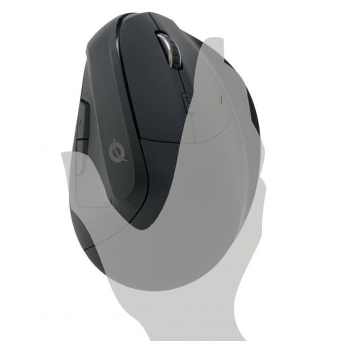 Conceptronic LORCAN03B Souris Verticale Bluetooth 5.2 Ergonomique 6 Boutons, Noire