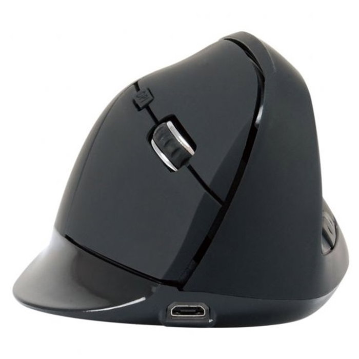 Conceptronic LORCAN03B Souris Verticale Bluetooth 5.2 Ergonomique 6 Boutons, Noire
