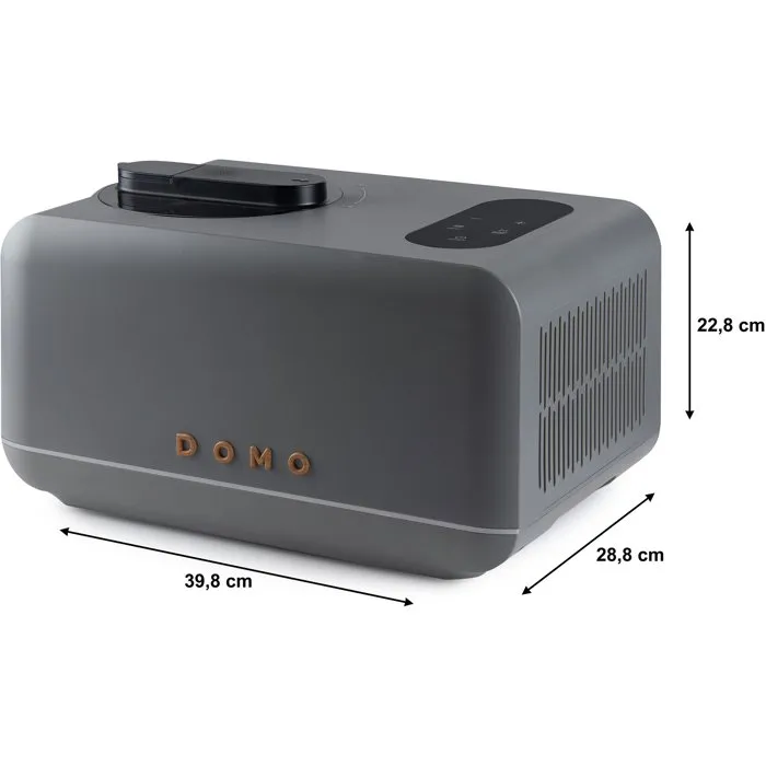 Domo Wood You DO9306I Sorbetière avec compresseur 1,5 L