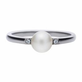 Diamonfire Bague en Argent avec Perle et Zirconite Taille 16