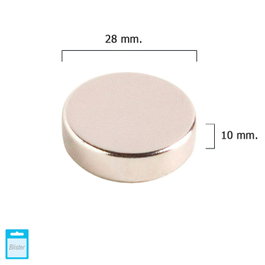 WOLFPACK LINEA PROFESIONAL Aimant néodyme rond 28 x 10 mm