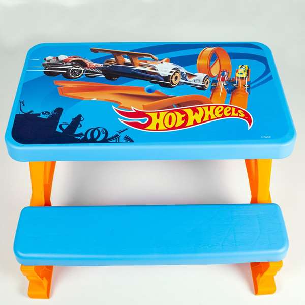 Color Baby - Mesa picnic infantil +24m Hot Wheels - Table de pique-nique pour enfants dès 24 mois, plastique