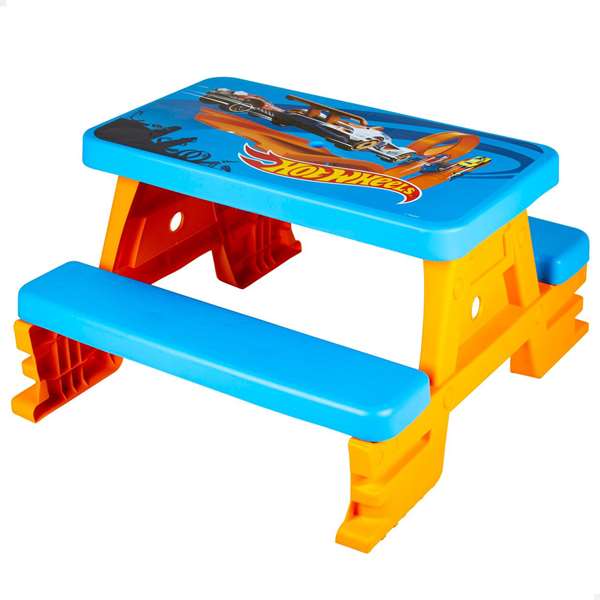Color Baby - Mesa picnic infantil +24m Hot Wheels - Table de pique-nique pour enfants dès 24 mois, plastique