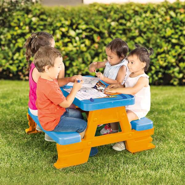 Color Baby - Mesa picnic infantil +24m Hot Wheels - Table de pique-nique pour enfants dès 24 mois, plastique
