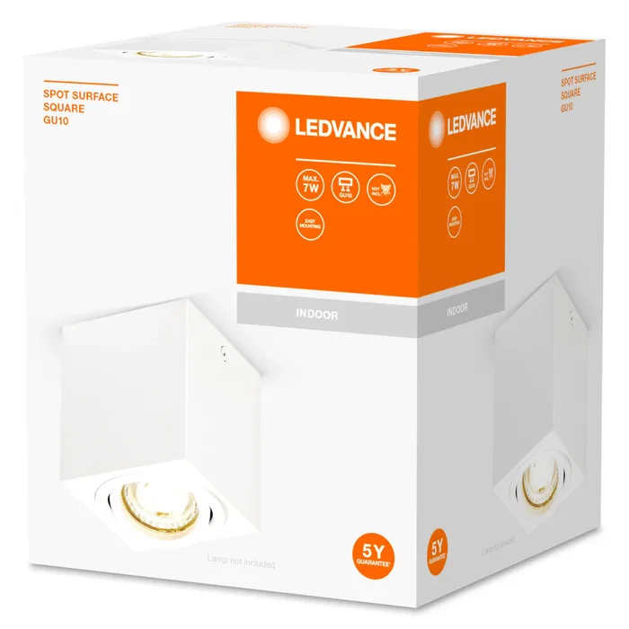 LVE Luminarie de surface avec douille GU10 4058075758704 - Métal, tête rotative, design élégant pour intérieur