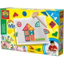 Ses Creative My First Jeux de Tap Tap Fantaisie pour Enfant à partir de 12 Mois - Jeu Créatif avec Marteau Sécuritaire et Formes en Plastique