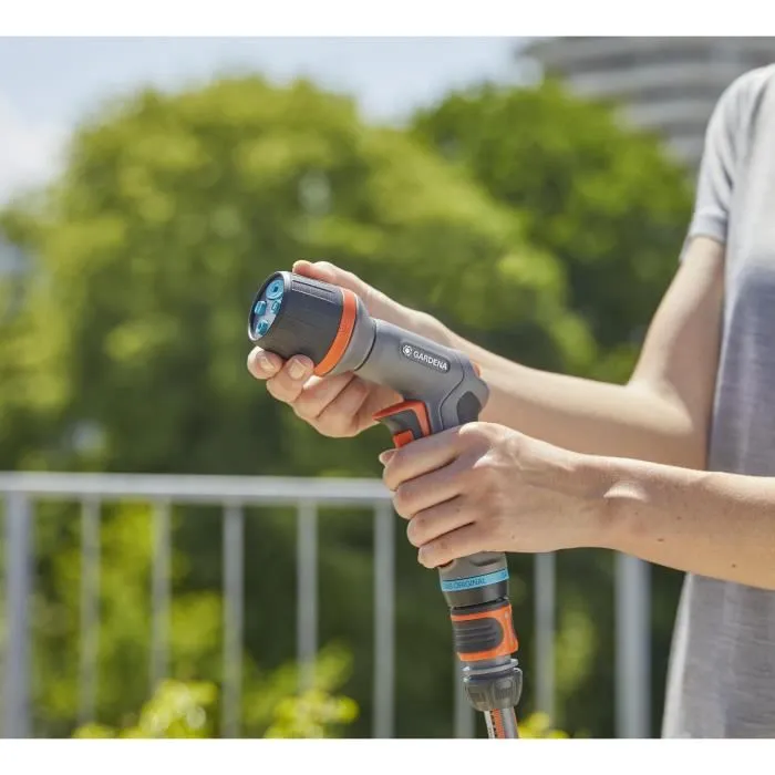 Gardena 18304-20 Pistolet d'arrosage et nettoyage Comfort ecoPulse - Technologie d'économie d'eau (40%) - 4 types de jets réglables - Résistant au gel et aux UV - Garantie 5 ans
