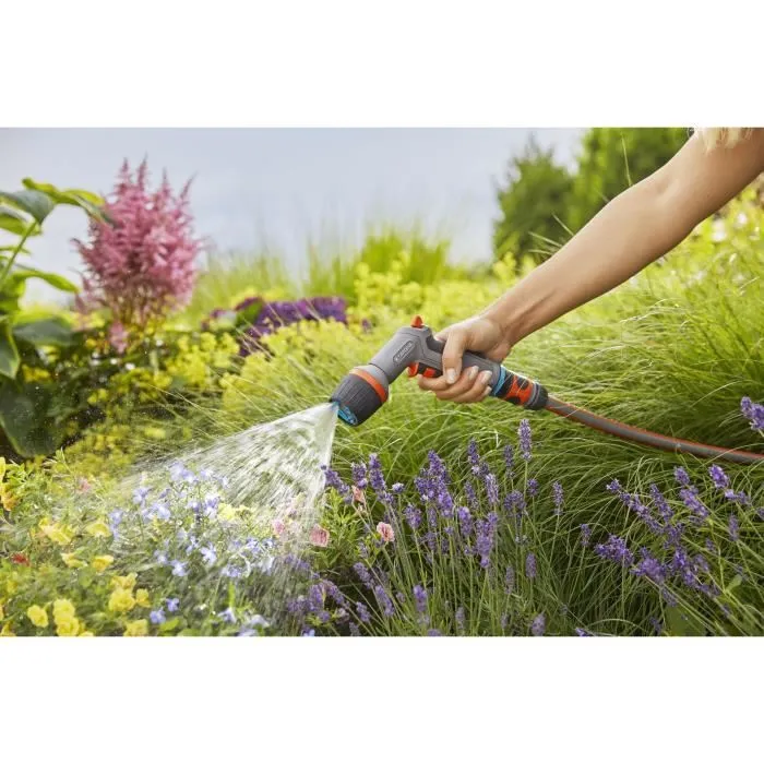 Gardena 18304-20 Pistolet d'arrosage et nettoyage Comfort ecoPulse - Technologie d'économie d'eau (40%) - 4 types de jets réglables - Résistant au gel et aux UV - Garantie 5 ans