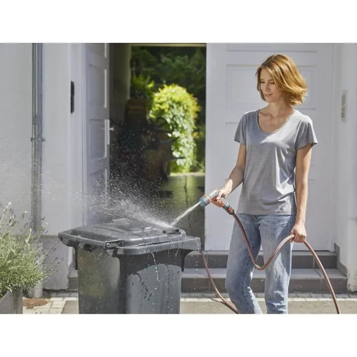 Gardena 18304-20 Pistolet d'arrosage et nettoyage Comfort ecoPulse - Technologie d'économie d'eau (40%) - 4 types de jets réglables - Résistant au gel et aux UV - Garantie 5 ans