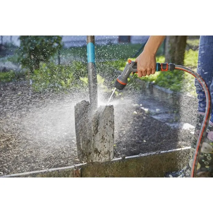 Gardena 18304-20 Pistolet d'arrosage et nettoyage Comfort ecoPulse - Technologie d'économie d'eau (40%) - 4 types de jets réglables - Résistant au gel et aux UV - Garantie 5 ans