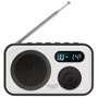 Adler Radio numérique PLL AM/FM AD 1906 avec réglage automatique, écran LCD, réveil et alarme, USB-C, 12,5 x 3 x 7,5 cm